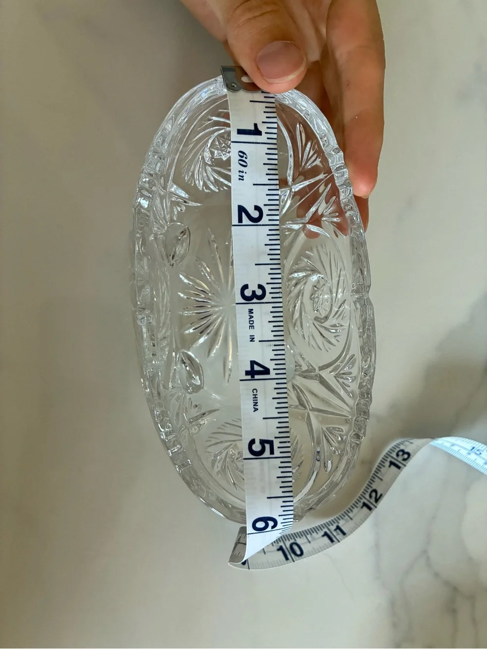 Clear Pressed Glass Footed Bowl - Elegant Crystal-Style Home Accent